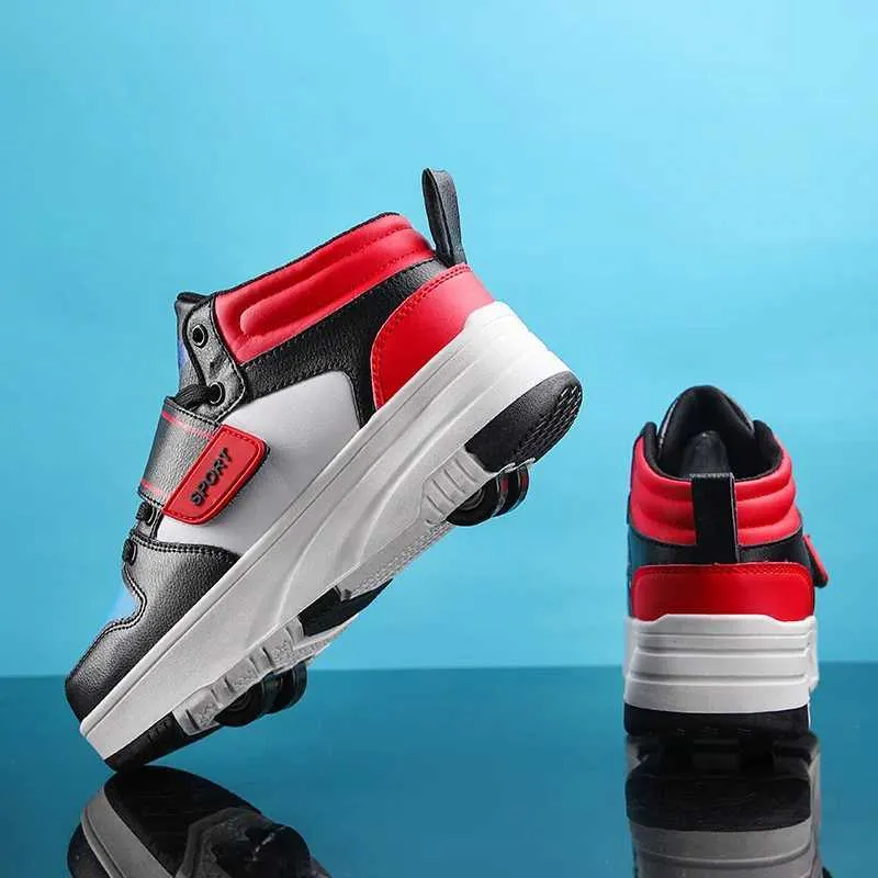 Barn Rullskridskor Pojke Flickor Sneakers Sportskor med 4 Hjul till Jul Födelsedag Barn Show Present H241028_voghion.com