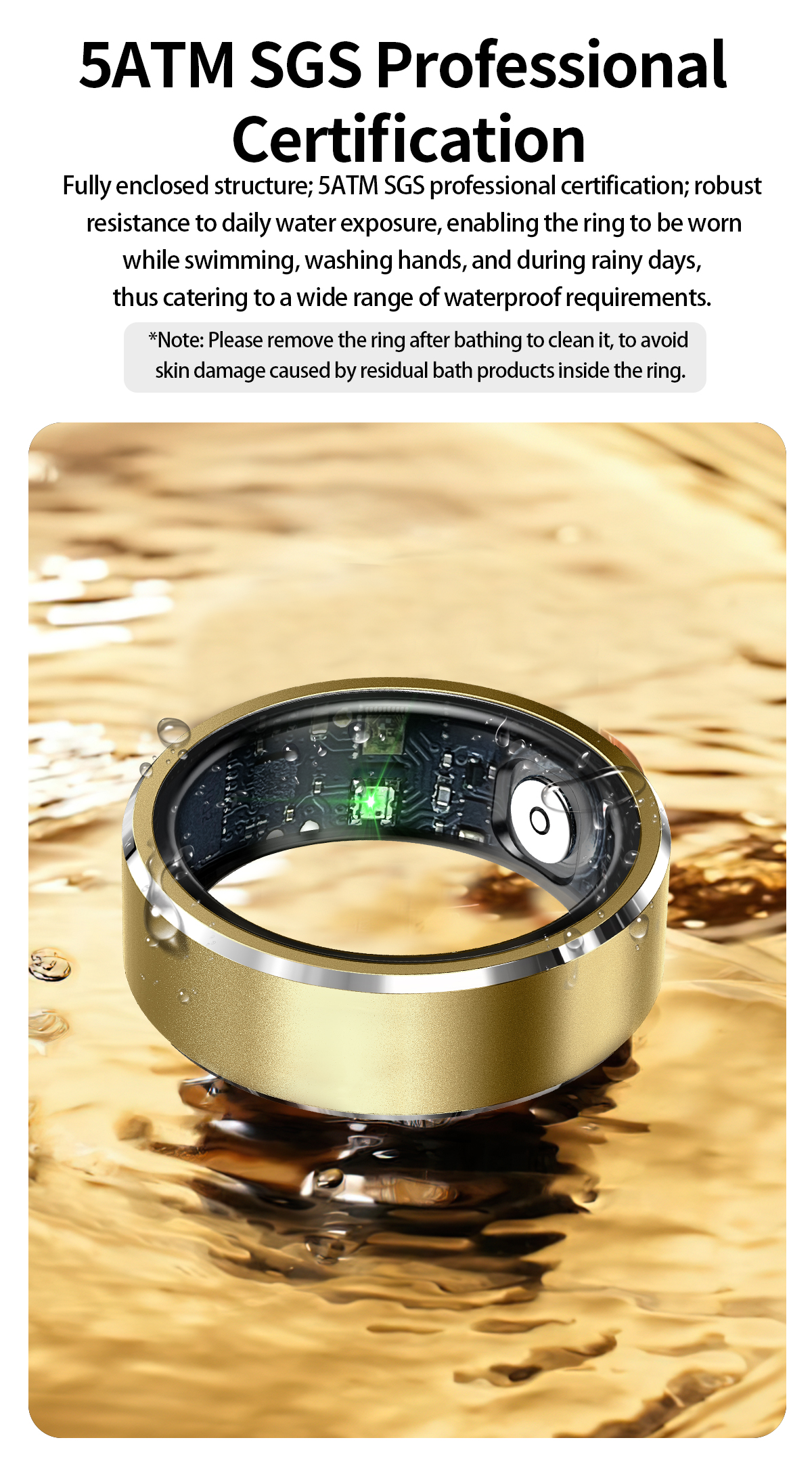 R5 Smart Ring Multifunctional Waterproof Fitness Heart Rate Blood Oxygen Sleep Monitoring_voghion.com