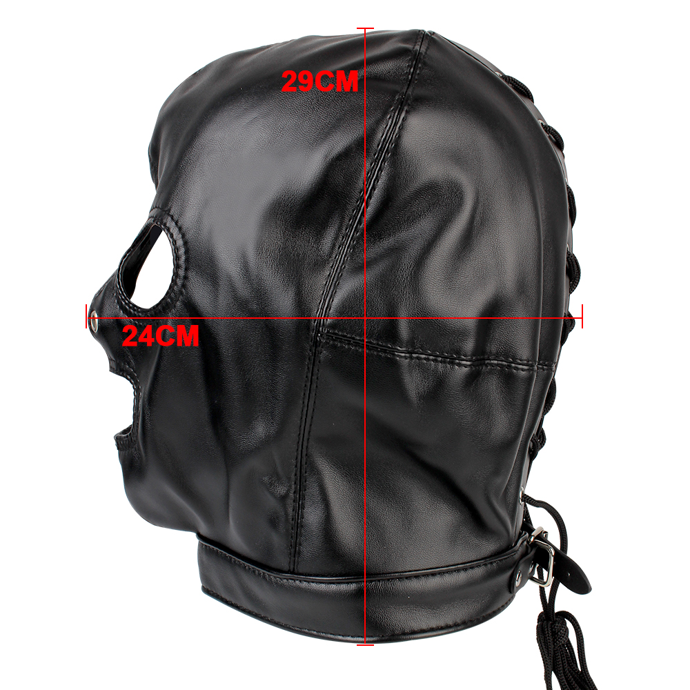 Erotic Hooded Mask For Couples Fetish Leather Headgear Accessory_voghion.com