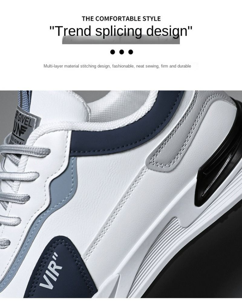 Baskets casual homme blanches plateforme outdoor confortables_voghion.com