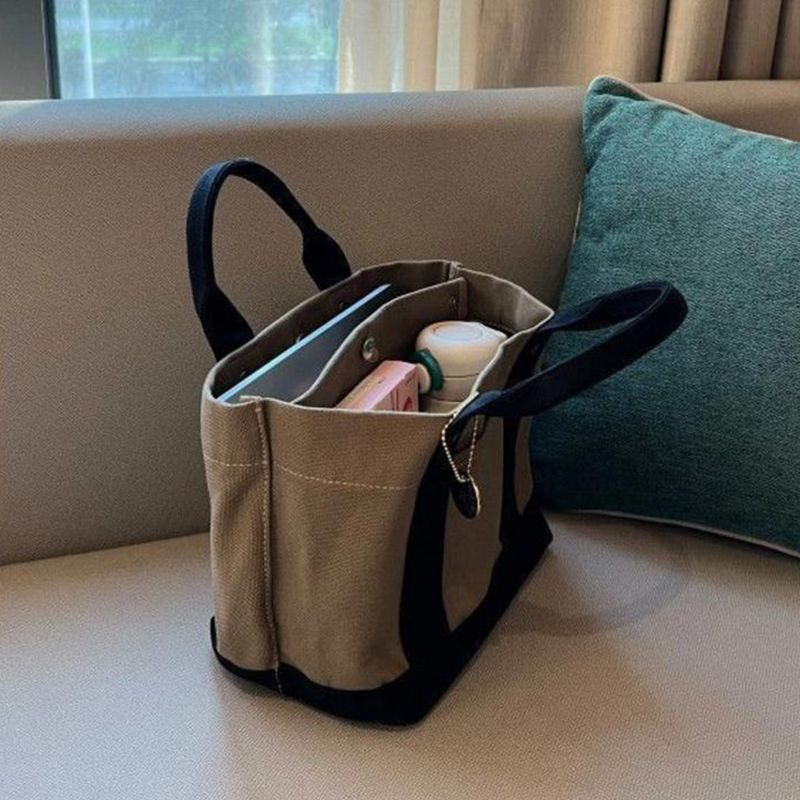 Canvas-Einkaufstasche, Handtasche, lässige Damentasche, große Kapazität, Reisetasche, Einkaufstüte, tragbare_voghion.com