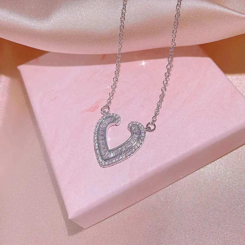 Hochzeitsschmuck-Sets 3-teilig Sterling Silber Herzschliff Zirkon Verlobungsring Ohrringe Anhänger Damen Party Geburtstagsgeschenk_voghion.com