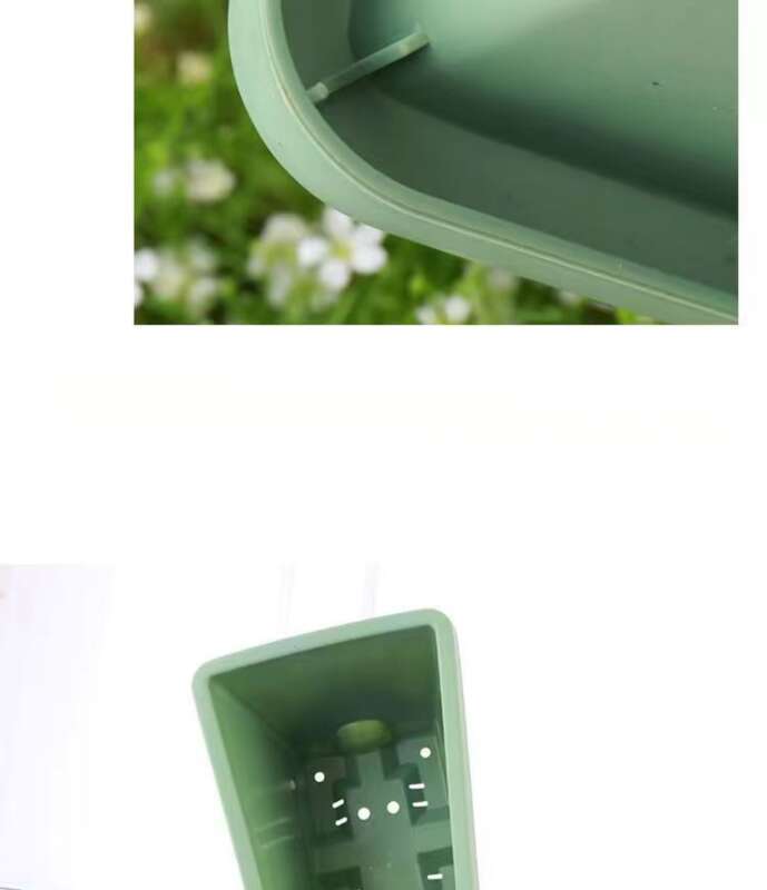 Vaso de resina retangular para plantas, vaso de plantas para plantas, com ranhuras para plantio, para famílias de flores e azevinhos espessos_voghion.com