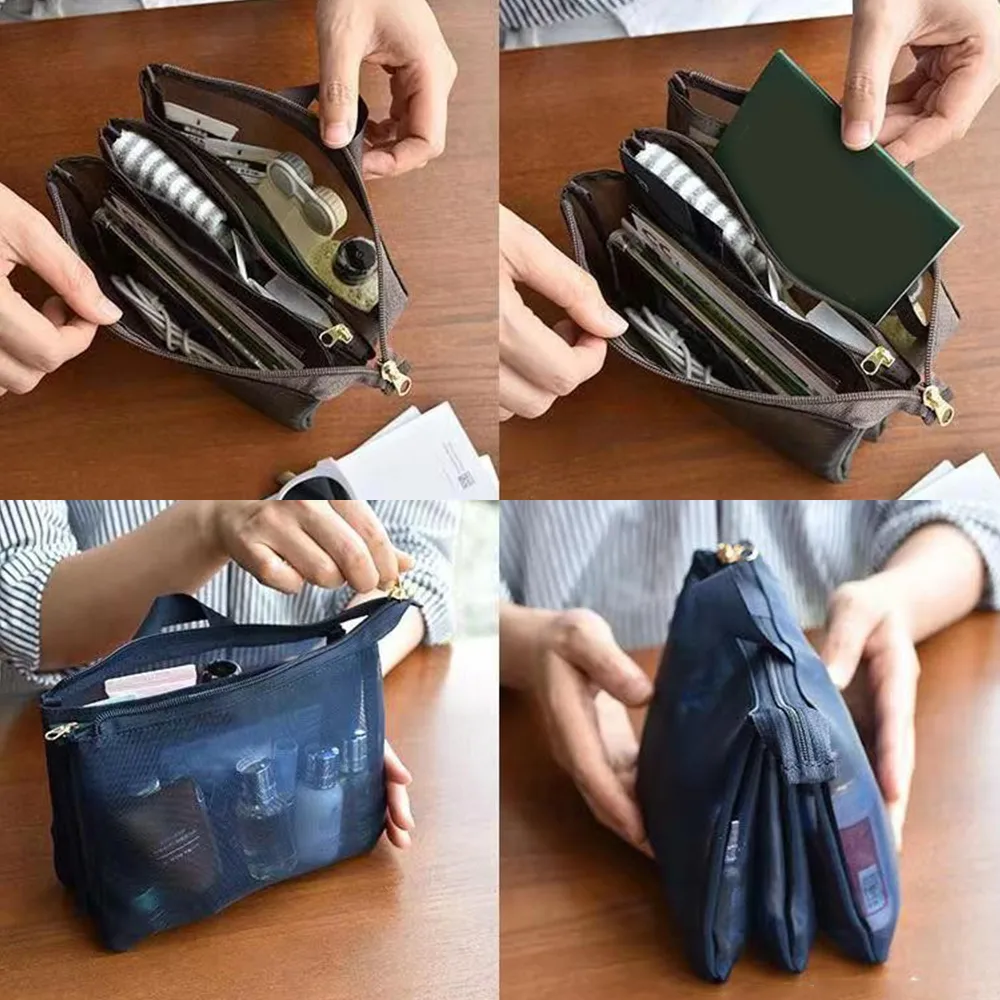 Netzaufbewahrung mit Fach, Kosmetiktaschen, Make-up, tragbare Reise-Kulturtasche, Hautpflege-Toilettenartikel-Organizer-Tasche_voghion.com