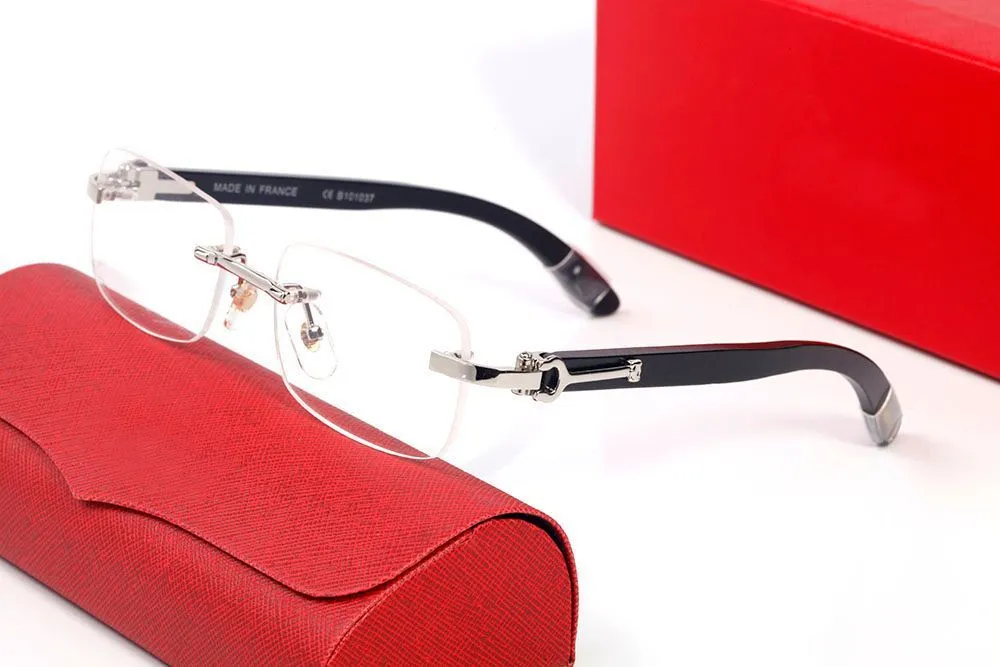 Fashion Designer Sunglasses for Women Mens High Quality Outdoor Drive Sunglass Beach Rectangular Sier Frameless Black_voghion.com