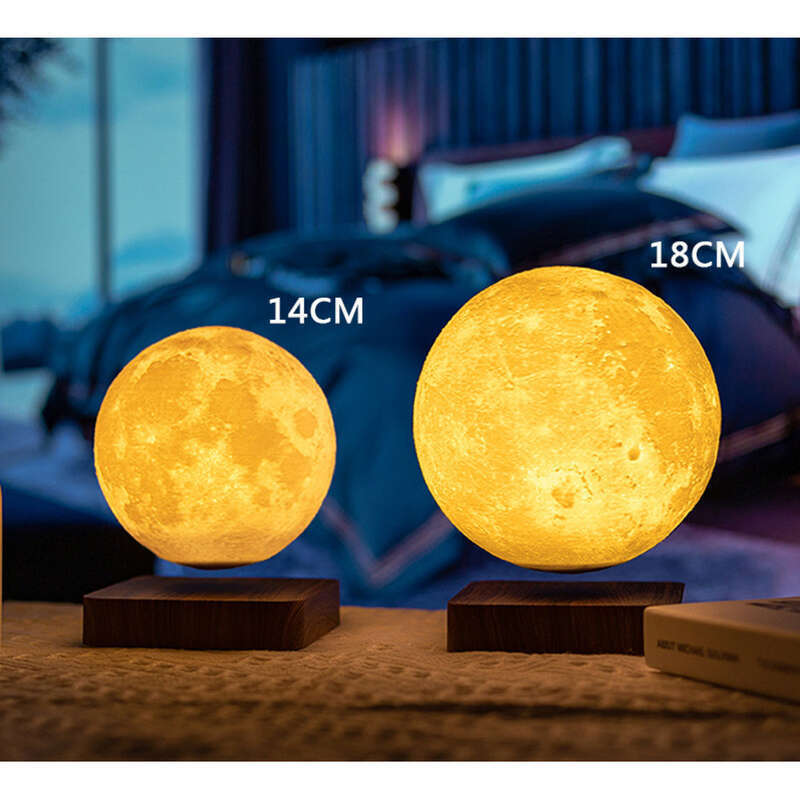 Illuminazione romantica magnetica sospesa Lampada lunare con stampa 3D Ornamenti a levitazione magnetica per la casa_voghion.com