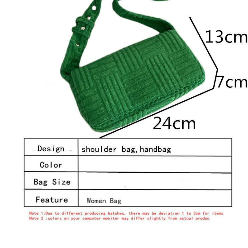 Grüne Handtuch Stoff Handtaschen und Geldbörse Designer Crossbody Mode Kissen Taschen für Frauen Schulter Tasche Damen Tote Clutch_voghion.com