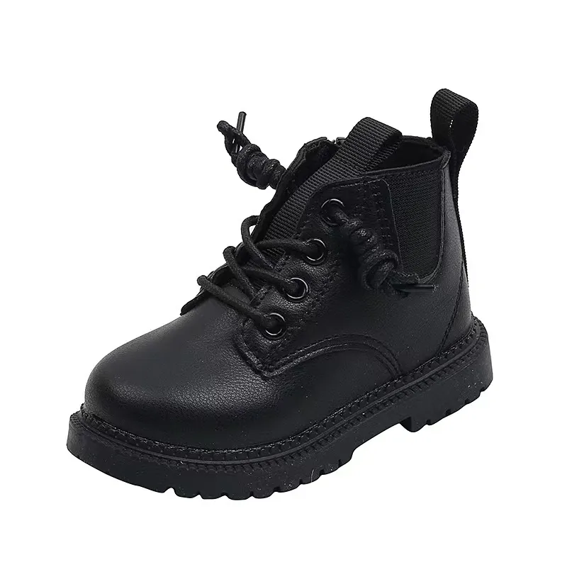 Stylish Children's Fleece Martin Snow Boots Cozy Durable Side-Zip Design for Boys and Girls Aged 1-5 Years_voghion.com