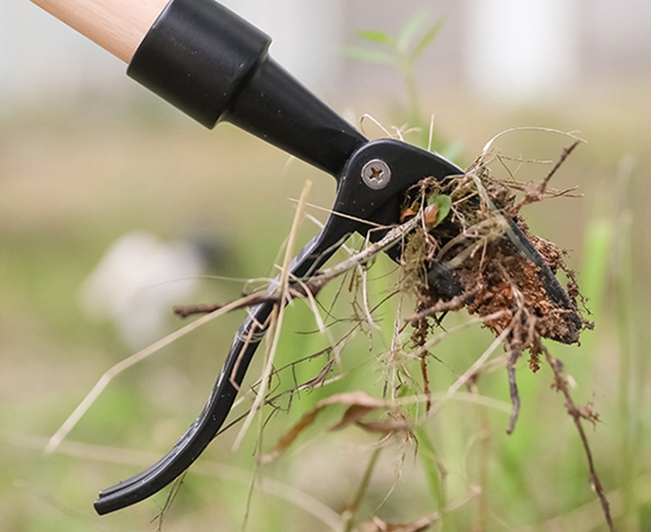 Bend-free Standing Manual Weeding Shovel Garden Weeder Rooter Without Stick_voghion.com