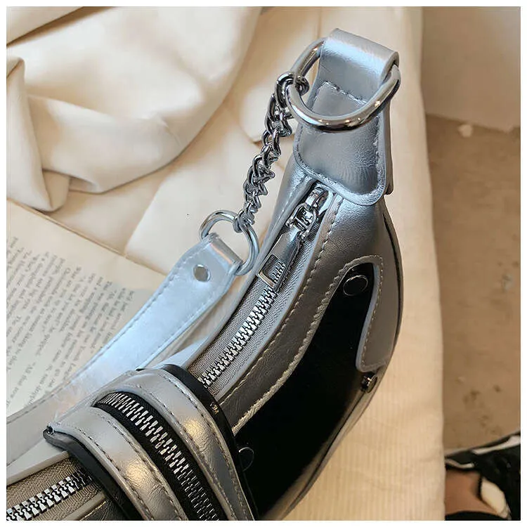 Y2k Shoulder Premium Pu Leather Mixed Color Rivet Fashion Handbag Retro Designer Women's Wallet Street Dressing Bag_voghion.com