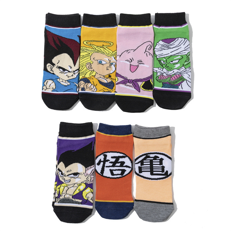 2025d Unisex Spring Autumn Summer Cartoon Anime Cotton Comic Boat Personality Animation Short Tube Socks_voghion.com