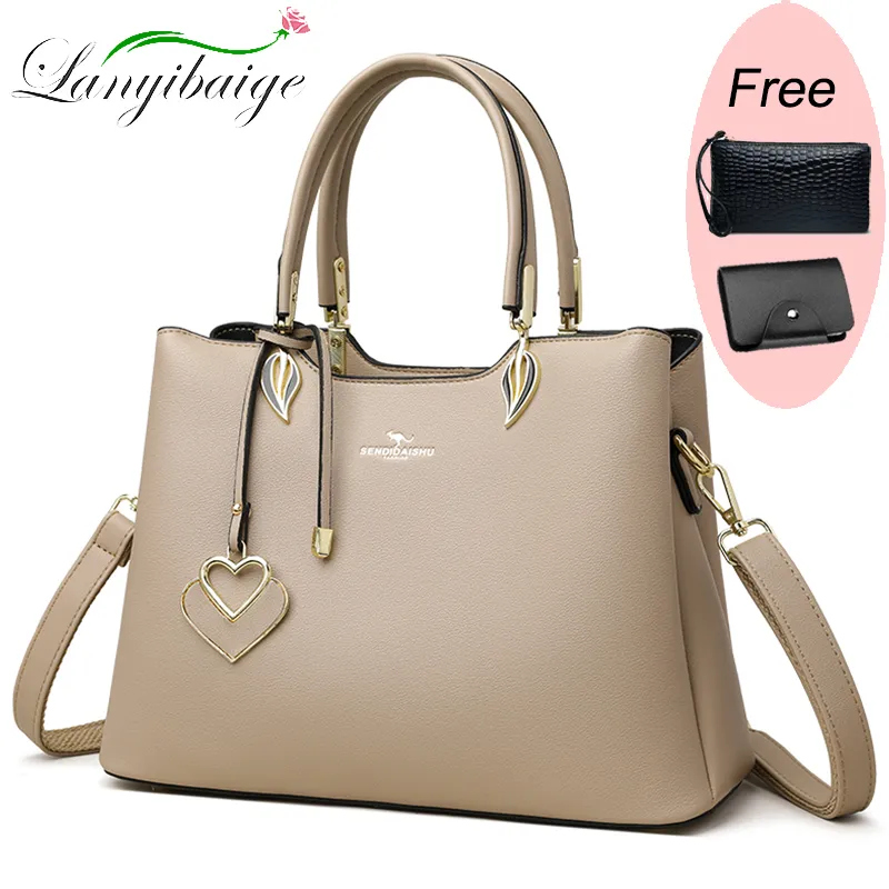 Wome Multi-schichten Top-hadle Tasche Qualität Leder Hadbags Geldbörsen Weibliche Desiger Große Kapazität Bosto Damen Sac A_voghion.com