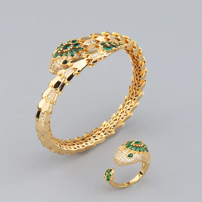 colorful Gold Plated Snake Bangle Bracelets For Women Men Charm Infinity Diamond Tennis Bracelet Designer Jewelry Party_voghion.com