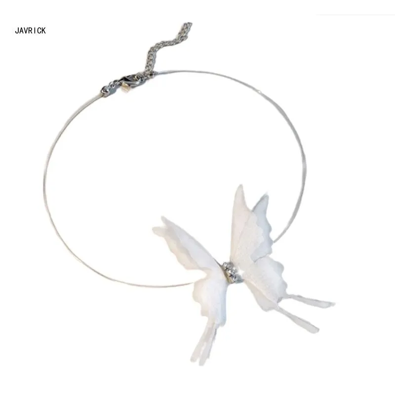 Collane con ciondolo Comodo Choker Pesce Linea Blocco Collare Collana Farfalla Ciondolo Catena Clavicola D0LC_voghion.com