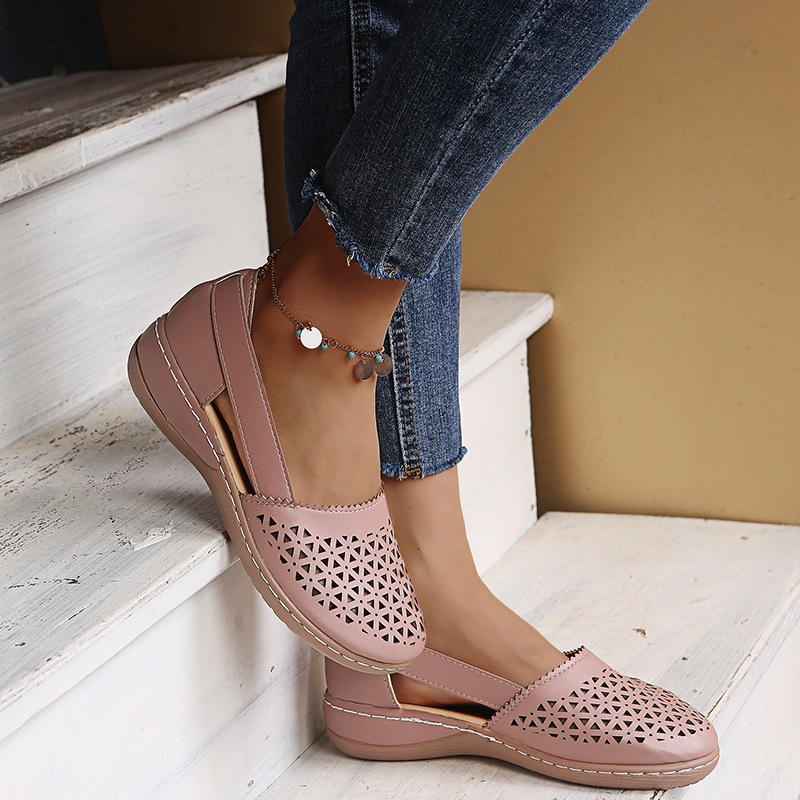 Modische, lässige, perforierte Schuhe für Damen_voghion.com
