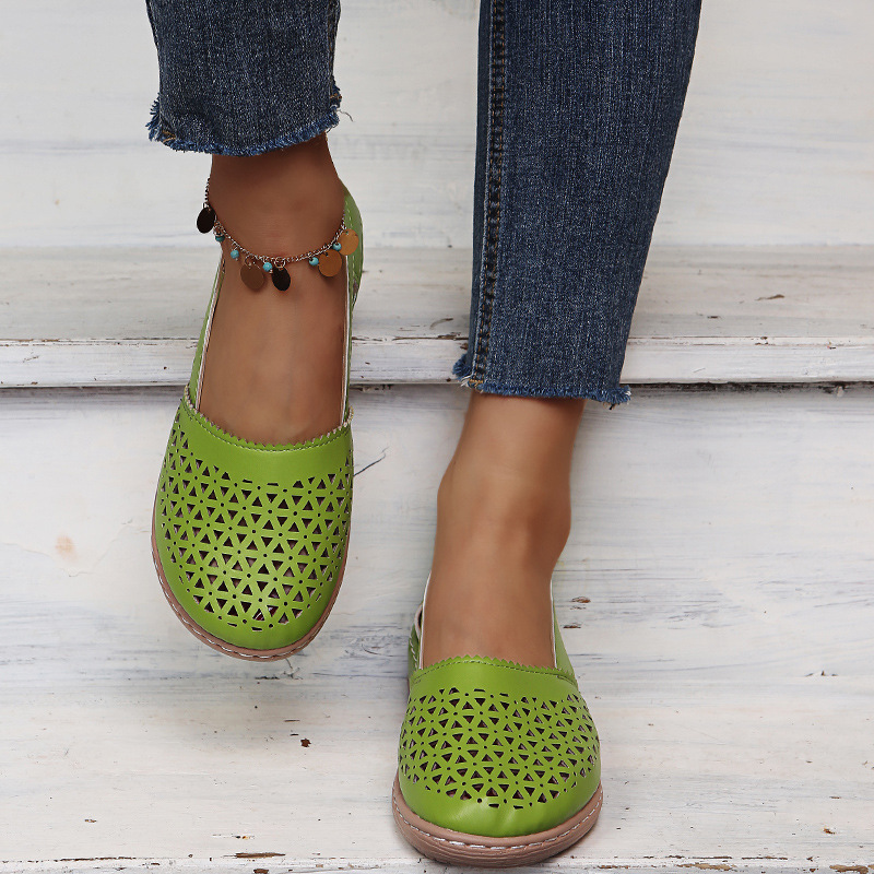 Modische, lässige, perforierte Schuhe für Damen_voghion.com