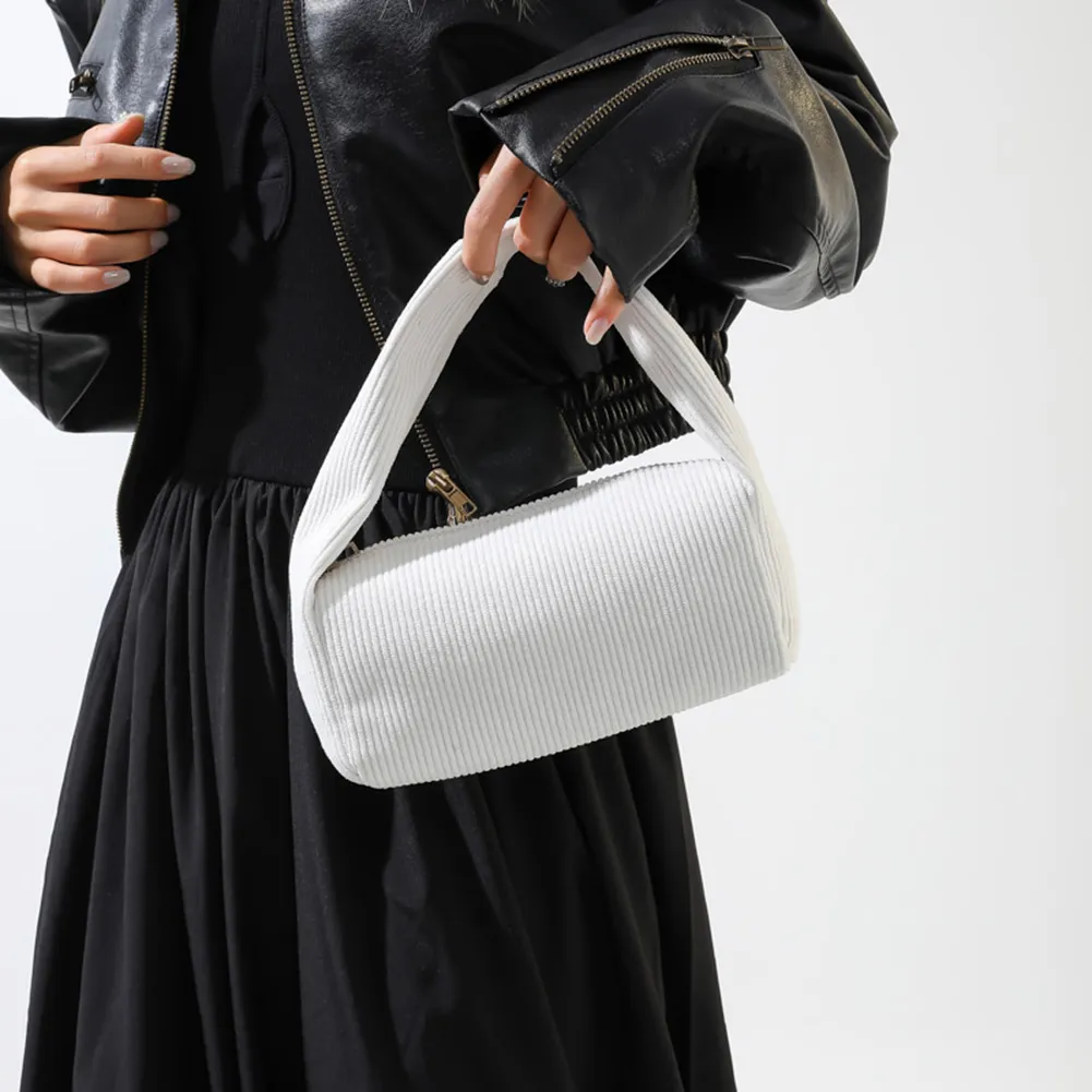 Frauen Taschen Winter Cord Schulter Tasche Casual Reise Achselhöhle Einkaufen Telefon Beutel Zipper Weibliche Handtasche Kupplung_voghion.com