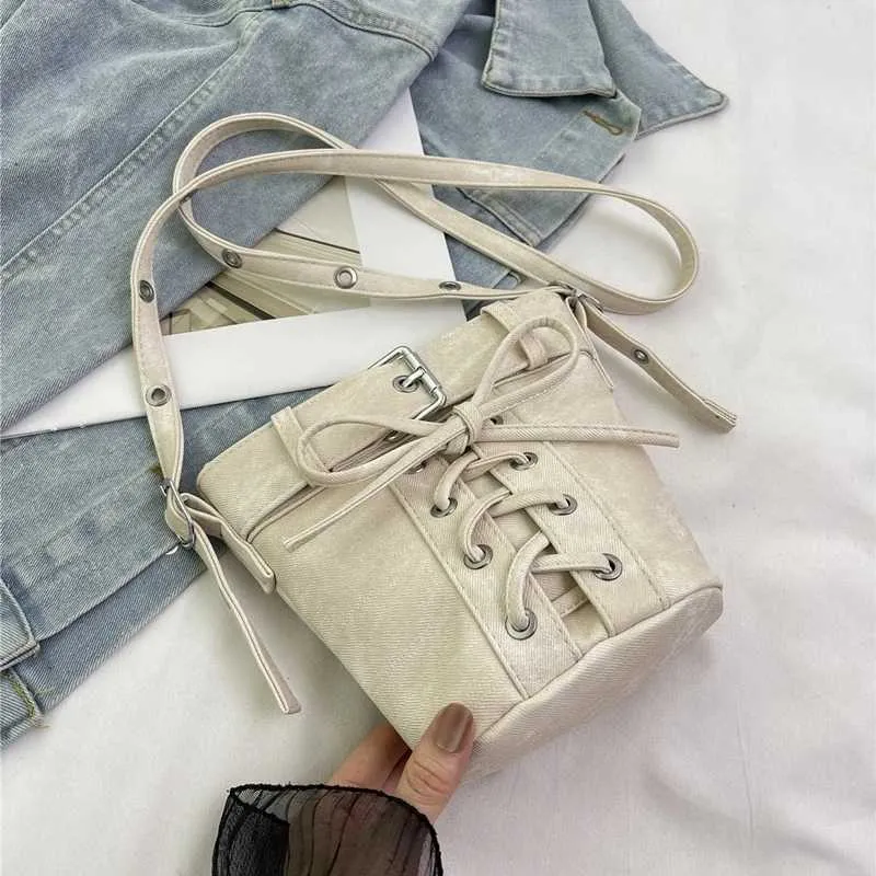 Designer Pu Eimer Taschen für Frauen Solide Weiche Große Kapazität Pendler Umhängetasche Weibliche Vielseitige Schleifen Messenger_voghion.com