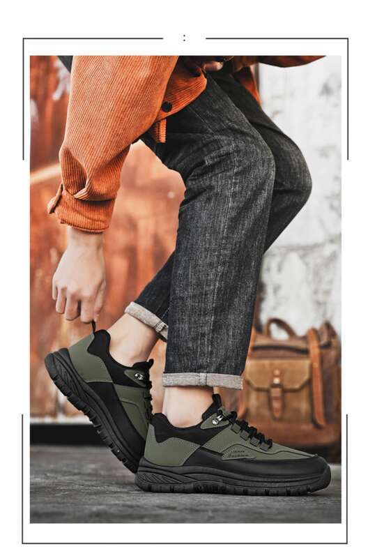 Stivali versatili per uomo, vera pelle, scarpe alte, deserto, stivali casual da moto antiscivolo da uomo, scarpe da trekking_voghion.com