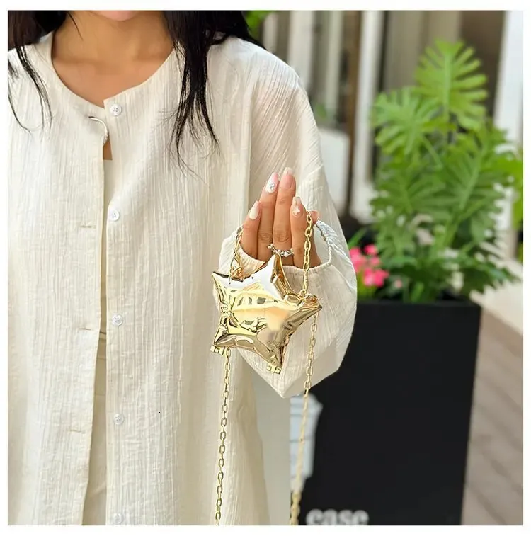 Borsa a mano con catena lunga in oro e argento con fiocco, da sera, da donna, con manico superiore in conchiglia, borse e borsette da festa per matrimonio 241212_voghion.com
