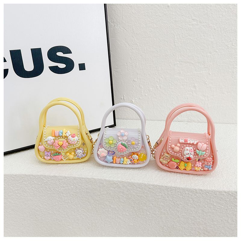 Kleine Umhängetasche mit Kette Kinder, 2024, neue Einzel-Schulter-Umhängetasche, modische Jelly-Korean-Edition, für_voghion.com