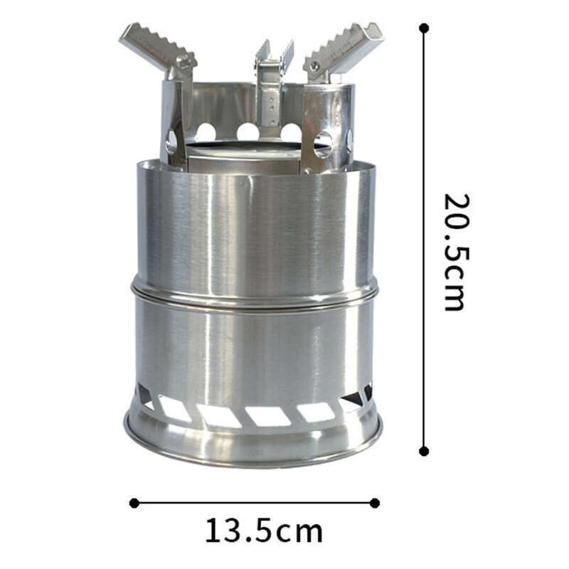 Firewood Portable Barbecue Stainless Steel Folding Alcohol Outdoor Stove_voghion.com