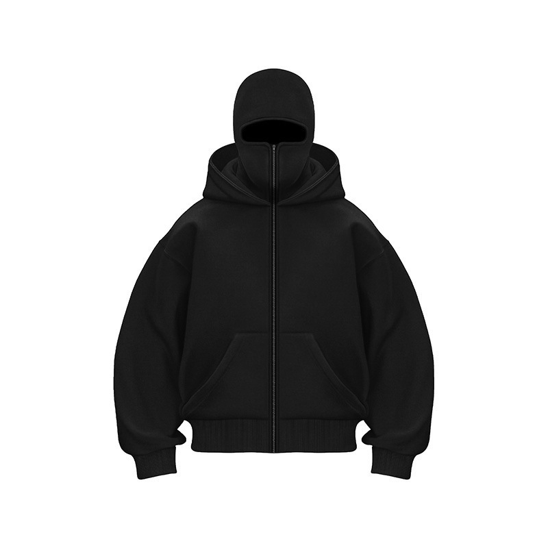 2025 Autumn And Winter New Men's And Women's Casual Sportswear With Hooded Mask Design, Sporty And Fashionable Plus Size Hoodie