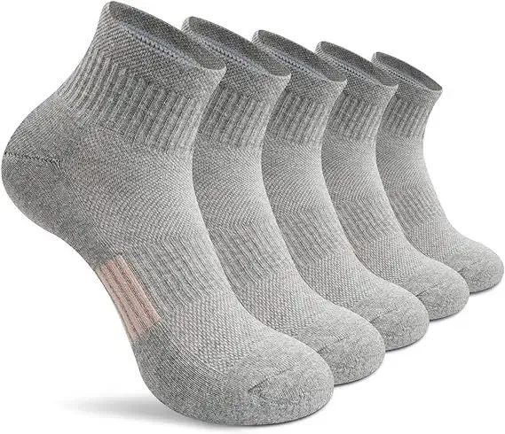 5 paia di calzini sportivi casual a tubo medio di colore unito adatti sia per uomo che per donna in mesh traspirante antiodore e antisudore_voghion.com