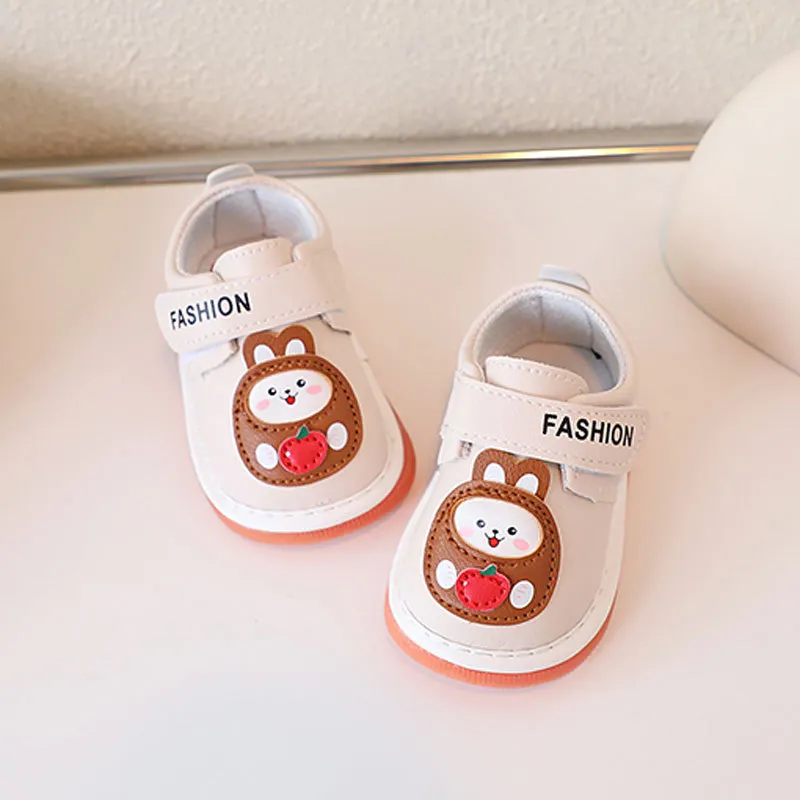 Baby Newborn Casual Squeaky Toddler Soft Bottom First Walking Kidsnest Children's Sneakers Rabbit Cartoon Kids Shoes_desvips.com