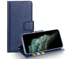 Für 11 Hülle, Hanman Wallet Leder Flip Magnetische Stand Hülle (Marineblau)_voghion.com