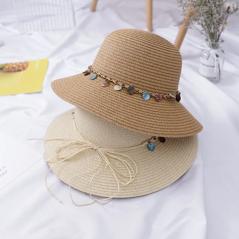 Straw Hat For Women And Kids Bowknot Straw Visor Summer Hat_voghion.com