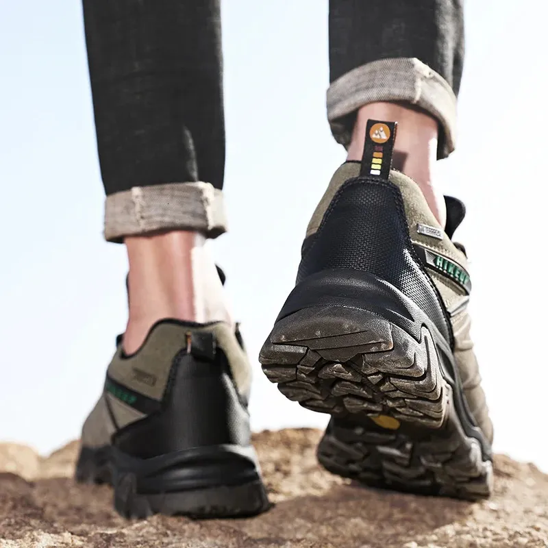 Herren Wanderschuhe Aus Leder Trekking Outdoor Kletterschuhe_voghion.com