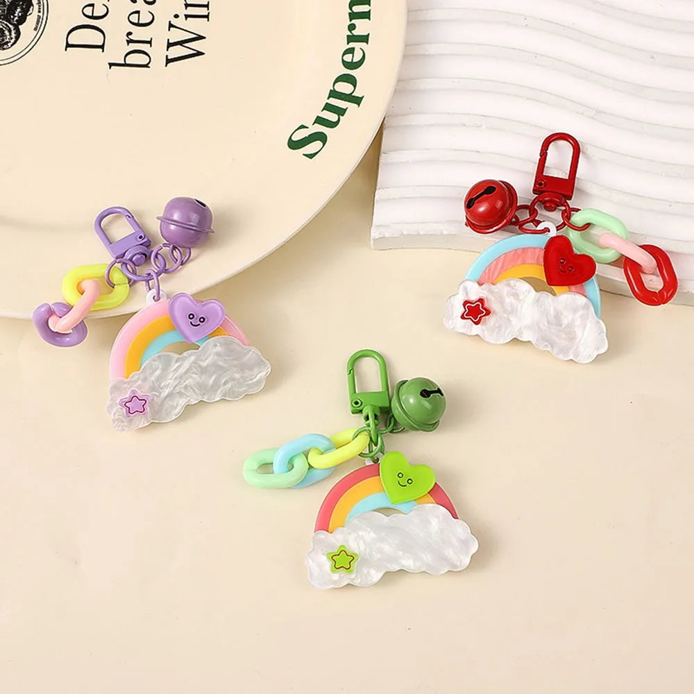 Candy Color Cute Keychain Car Key Accessories Funny Cloud Creative Backpack Pendant Ornament Gift Cartoon Bag Hangings_voghion.com