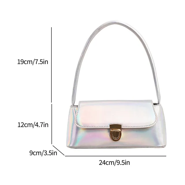 Handtassen voor dames, eenvoudige handtassen met handvat, Franse tote, elegante glanzende oksel, schoudertas van PU-leer voor dames_voghion.com