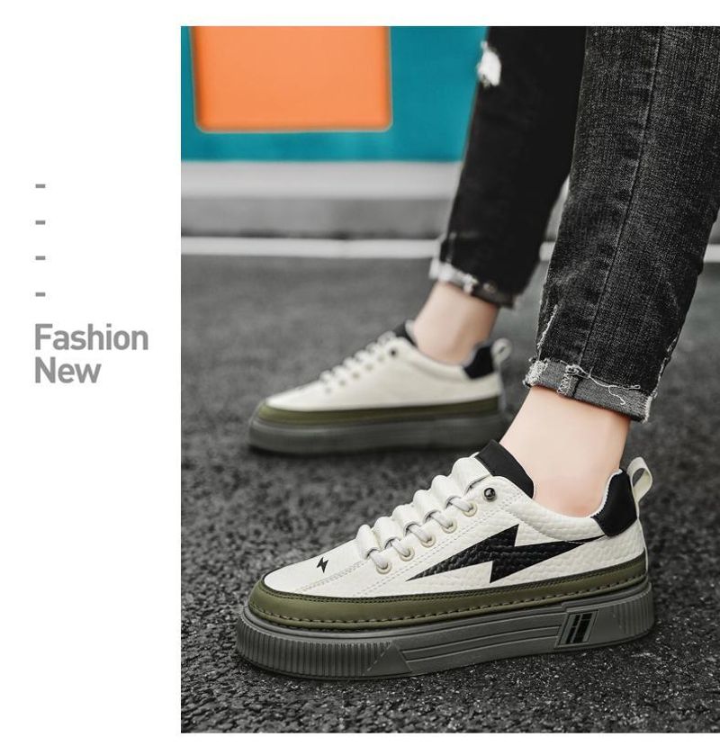 Vielseitige Casual Boardschuhe für Herren im Frühling, Teenager können auf Lederoberflächen treten, mit dicken Sohlen_voghion.com