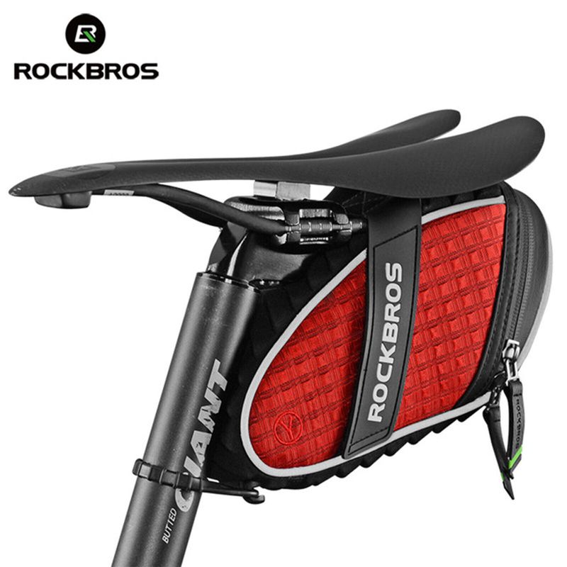 Sacoche de selle ROCKBROS, sacoche de vélo avec crochet pour lumière, coque 3D, étanche, disponible en 3 couleurs_voghion.com