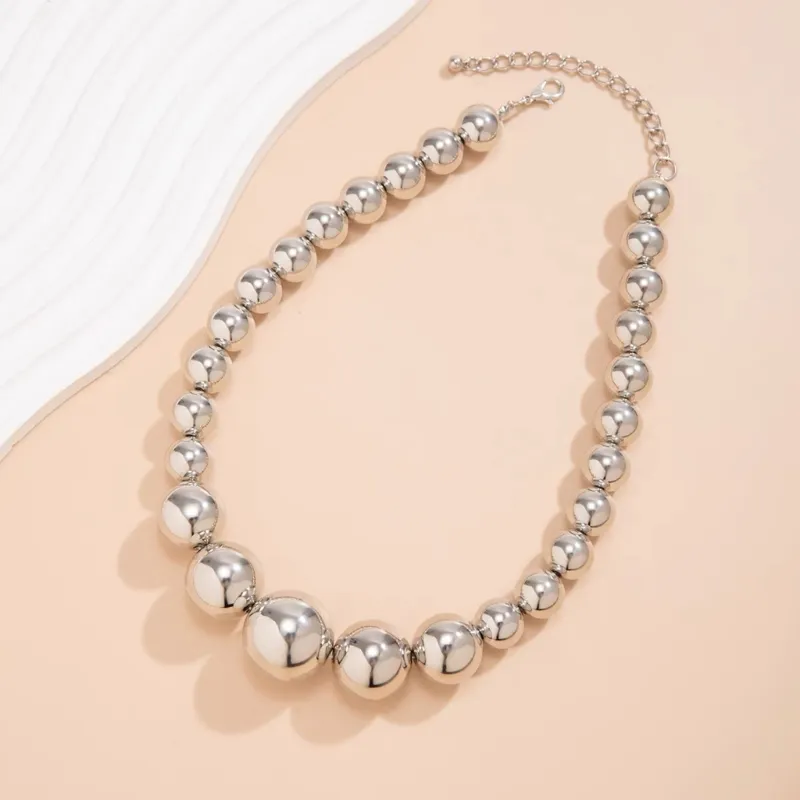Chains Edgy Gothic Beads Chain Accessory Fashionable Neckchains Ornament For Gatherings_voghion.com