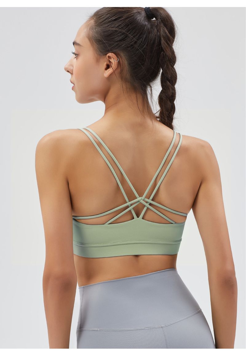 Zomerrugzak sportbeha met een mooie rug voor vrouwen, schokabsorberende medium hoge sterkte Fiess beha, elastisch_voghion.com