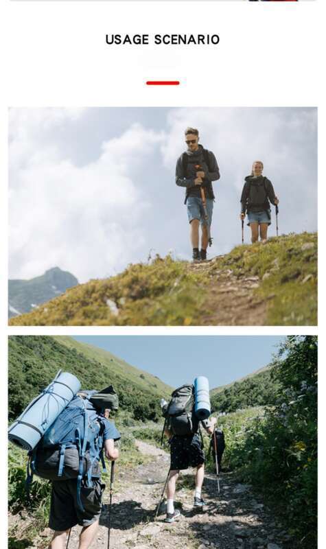 Hot Selling! 6061 Aluminum Alloy Straight Handle Hiking Stick, G301 Strong Lock Helps Fearless Climbing_voghion.com