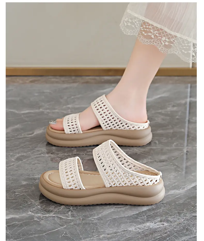 Pantofole donna traforate sandali comodi per piedi larghi_voghion.com