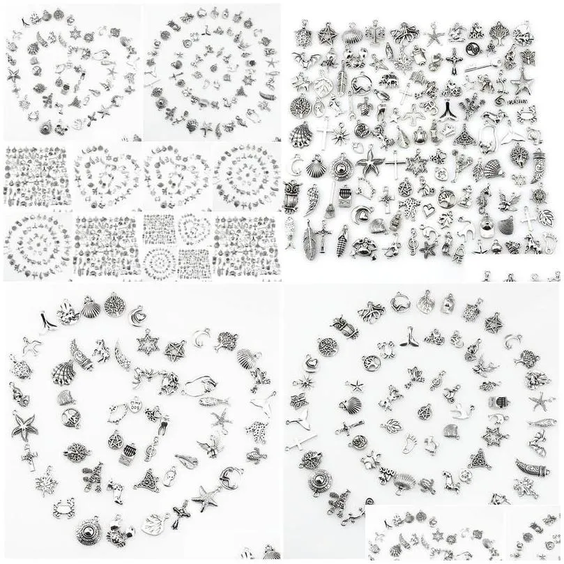 Charms Mix 120 piezas Vintage Antique Sier Mini Life Alloy Pendant Diy Making Drop Delivery Hallazgos Componentes Joyería Judía_voghion.com