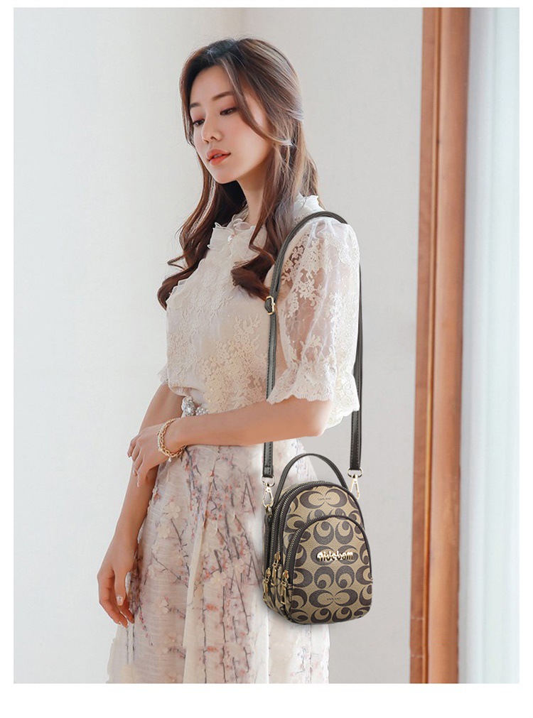 Three-layer Mobile Phone Small Bag, Women's Bag, Messenger Bag, Versatile Soft Leather Bag, Shoulder Bag, Handbag._voghion.com