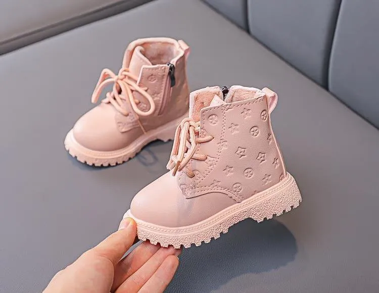 Kid Kleinkind Mode Herbst Winter Jungen Britischen Plüsch Kurze Kinder Mädchen Knöchel Cutefeet Junge Mädchen Stiefel Kinder Schuhe Größen_voghion.com
