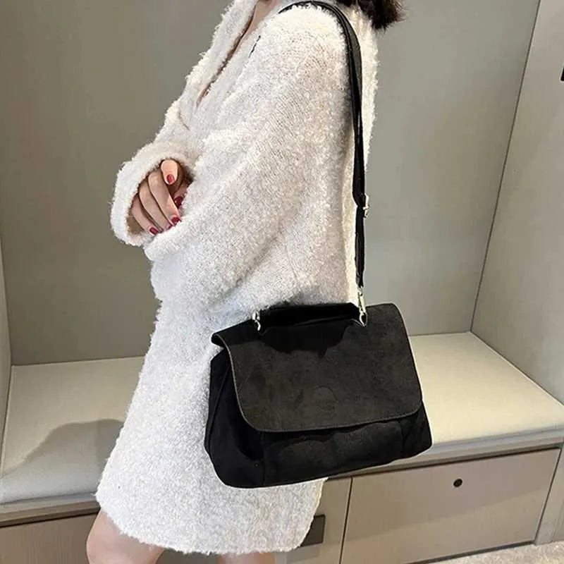 Winter Mode Schulter Taschen Für Frauen Retro Pu Leder Klappe Umhängetasche Dame Messenger Handtasche Kupplung PurseC241021_voghion.com