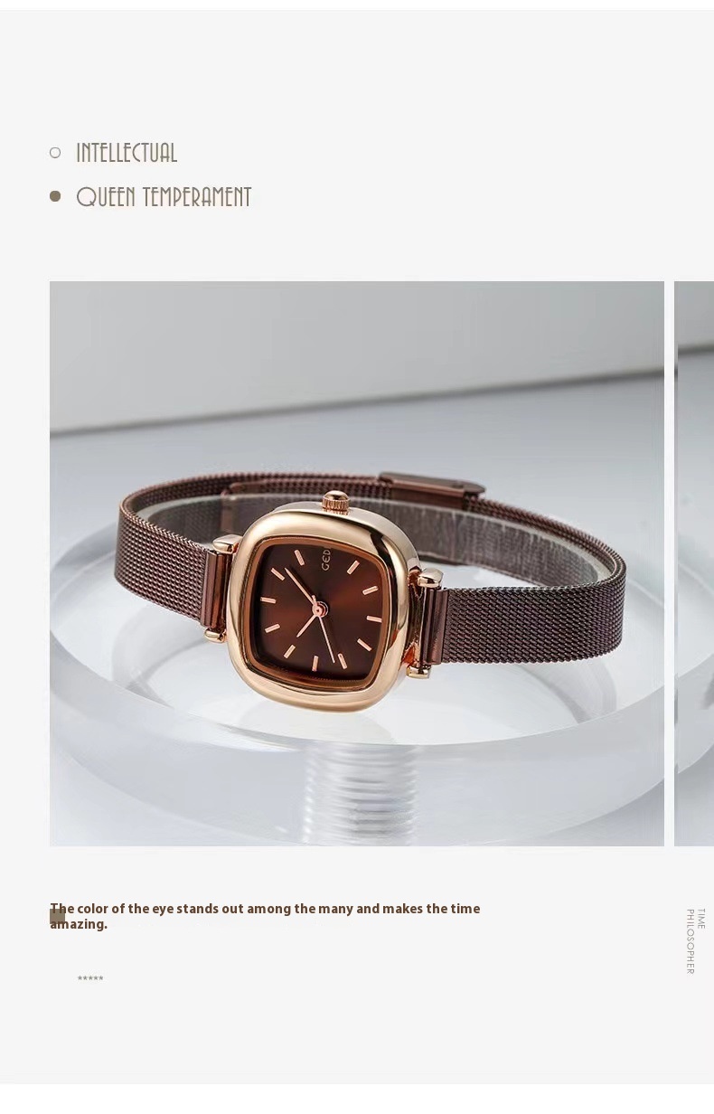 Sito web GEDI con quadrante piccolo per studenti di zucchero, temperamento quadrato, in un orologio minimalista da donna_voghion.com