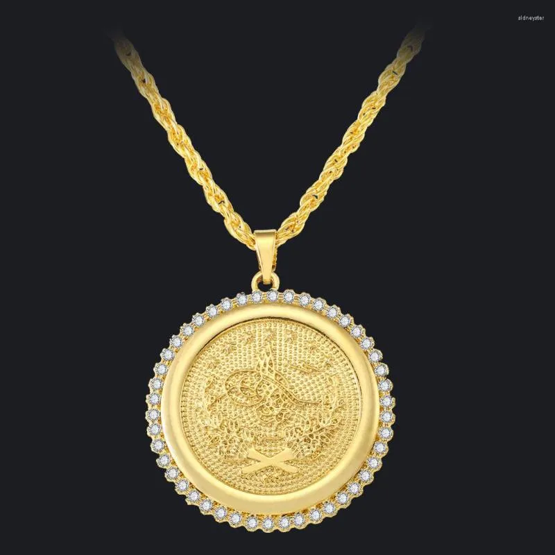 Hanger kettingen mode verguld Ottomaanse Turken badge ketting persoonlijkheid lange ketting unisex hip hop sieraden feest_voghion.com