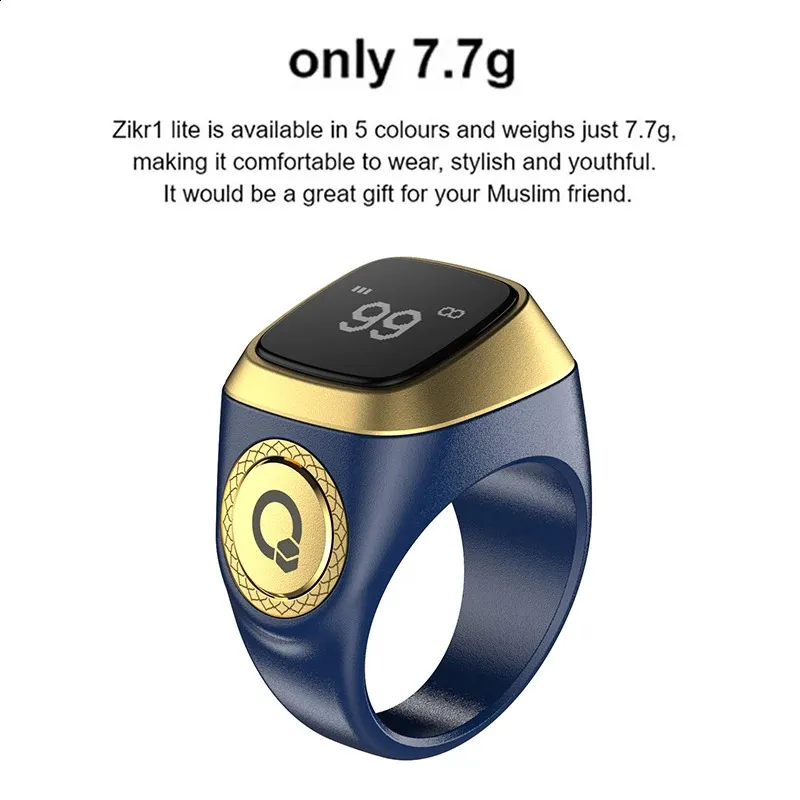 Tasbih Tally Counter Ring för muslimer Zikr Digital Tasbeeh 5 Bönetidspåminnelse Bluetooth avancerad smart bärbar_voghion.com
