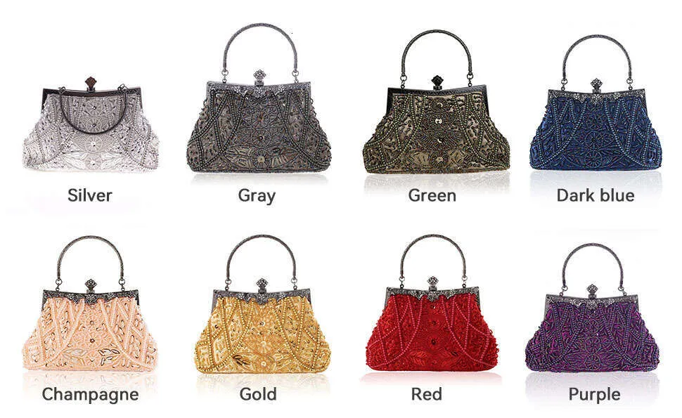 Vintage Handtasche Weibliche Abend Dunkelblau Party Geldbörsen Und Handtaschen Designer Damen Clutch Umhängetaschen Sac A Main_voghion.com
