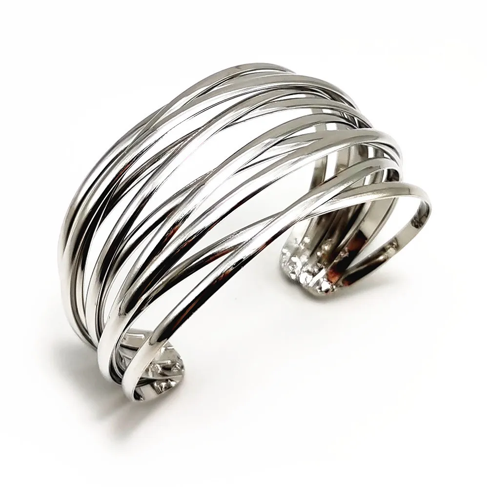 Armreif Mode Legierung Runde Kette Charme Für Frauen Weibliche Gold & Silber Farbe Armbänder Schmuck_voghion.com