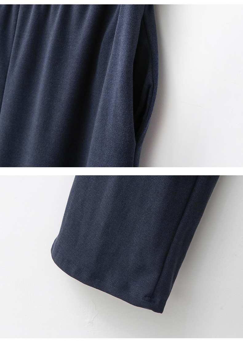 Men's pajamas shoulder in contrast color round neck pullover home suit set soft and comfortable_voghion.com